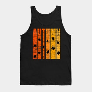 Autumn And Fall Colors Vintage Distressed Style Tank Top